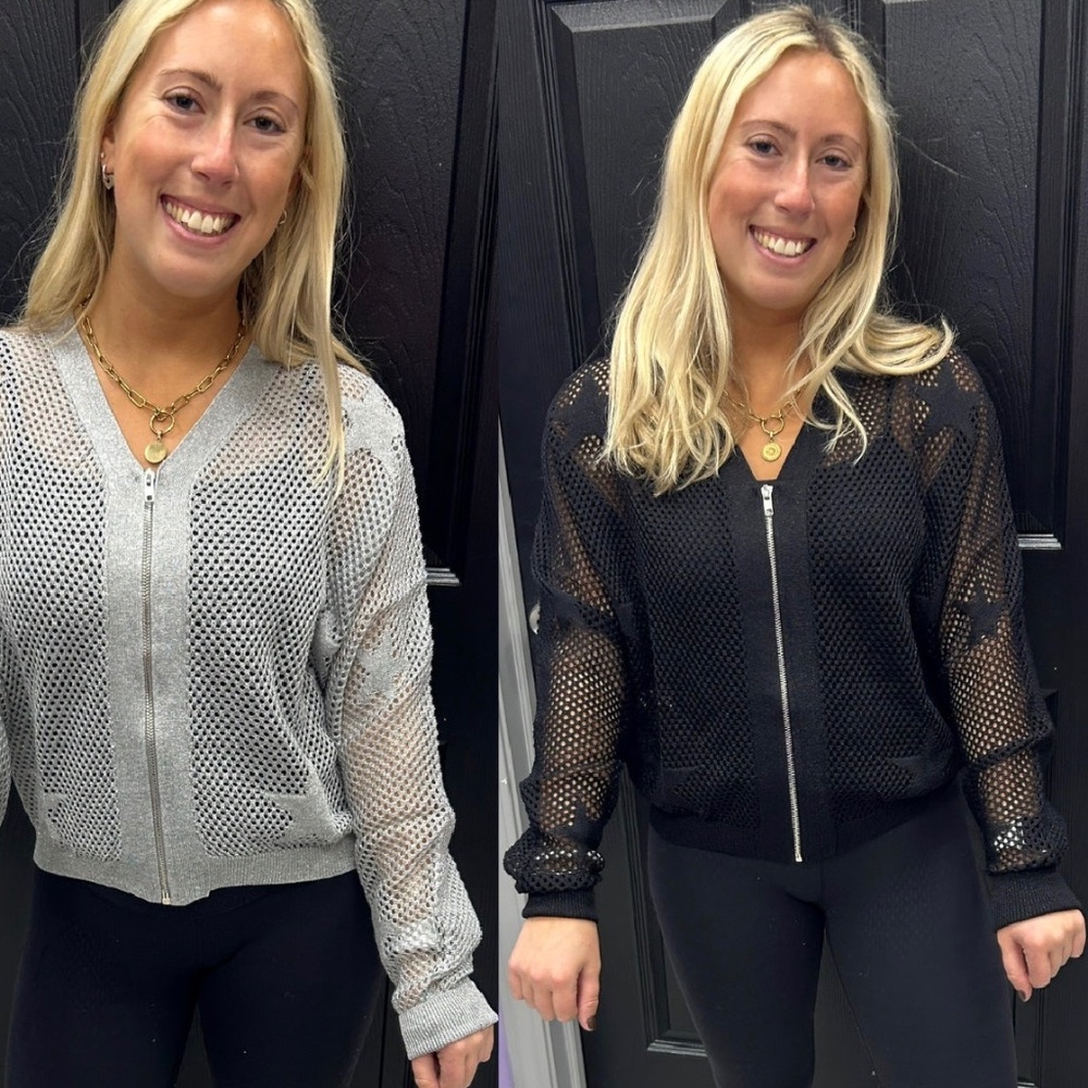 Elan mesh zip jackets with stars